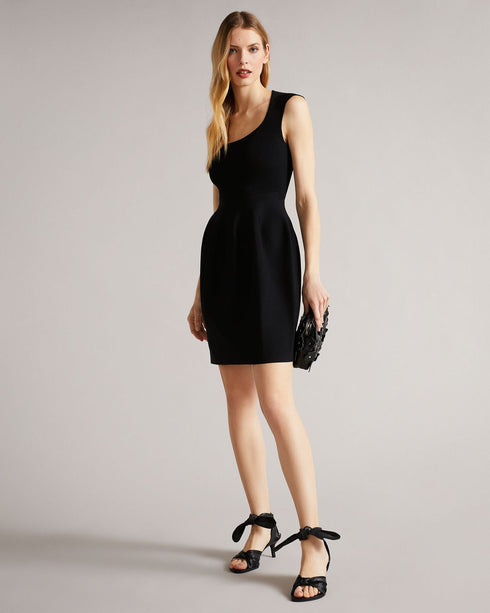 JUDIT-Dresses-JUDIT is the flower of the flock. This tulip dress is enhanced with a scooped neckline and an exposed zip on the back that adds a touch of extra drama to its sophisticated look. Take this dress from the office to the bar, and turn heads wherever you go. Mini dress Tulip skirt Compact knit Slight stretch Sleeveless Scoop neck Zip back Karolina is 5'10" / 1.78m and wears Black in a Ted size 1- Ted Baker Romania